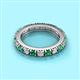 2 - Gracie 3.00 mm Round Emerald and Lab Grown Diamond Eternity Band 