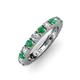 3 - Gracie 3.00 mm Round Emerald and Lab Grown Diamond Eternity Band 