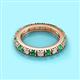 2 - Gracie 3.00 mm Round Emerald and Lab Grown Diamond Eternity Band 