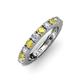 3 - Gracie 3.00 mm Round Yellow Sapphire and Lab Grown Diamond Eternity Band 