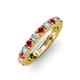3 - Gracie 3.00 mm Round Ruby and Lab Grown Diamond Eternity Band 