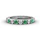 1 - Gracie 3.00 mm Round Emerald and Lab Grown Diamond Eternity Band 