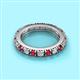 2 - Gracie 3.00 mm Round Ruby and Lab Grown Diamond Eternity Band 
