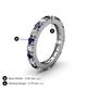 4 - Gracie 3.00 mm Round Blue Sapphire and Lab Grown Diamond Eternity Band 