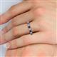 5 - Gracie 3.00 mm Round Blue Sapphire and Lab Grown Diamond Eternity Band 