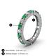 4 - Gracie 3.00 mm Round Emerald and Lab Grown Diamond Eternity Band 