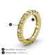 4 - Gracie 3.00 mm Round Yellow Sapphire and Lab Grown Diamond Eternity Band 