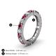 4 - Gracie 3.00 mm Round Ruby and Lab Grown Diamond Eternity Band 