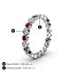 4 - Arria 2.70 mm Red Garnet and Diamond Eternity Band 