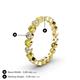 4 - Arria 2.70 mm Yellow Sapphire and Diamond Eternity Band 
