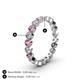 4 - Arria 2.70 mm Pink Sapphire and Lab Grown Diamond Eternity Band 