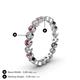 4 - Arria 2.70 mm Pink Tourmaline and Lab Grown Diamond Eternity Band 