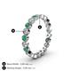 4 - Arria 2.70 mm Emerald and Lab Grown Diamond Eternity Band 