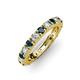 3 - Gracie 3.00 mm Round Blue and White Diamond Eternity Band 
