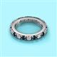 2 - Gracie 3.00 mm Round Blue and White Diamond Eternity Band 