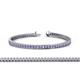1 - Zahra Princess Cut 2.00 mm Tanzanite and Diamond Eternity Tennis Bracelet 