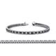 1 - Zahra Princess Cut 2.00 mm Black and White Diamond Eternity Tennis Bracelet 