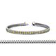 1 - Zahra Princess Cut 2.00 mm Yellow Sapphire and Diamond Eternity Tennis Bracelet 