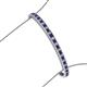 3 - Zahra Princess Cut 2.00 mm Blue Sapphire and Diamond Eternity Tennis Bracelet 