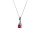 2 - Ofra Round Ruby and Diamond Pendant 