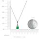 3 - Ofra Round Emerald and Diamond Pendant 