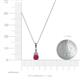 3 - Ofra Round Ruby and Diamond Pendant 
