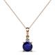 1 - Reyne Blue Sapphire and Diamond Two Stone Pendant 