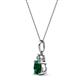 2 - Reyne Emerald and Diamond Two Stone Pendant 