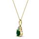 2 - Reyne Emerald and Diamond Two Stone Pendant 