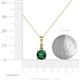 4 - Reyne Emerald and Diamond Two Stone Pendant 