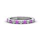 1 - Gracie 2.70 mm Round Amethyst and Diamond Eternity Band 