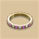2 - Gracie 2.70 mm Round Amethyst and Diamond Eternity Band 