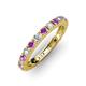 3 - Gracie 2.70 mm Round Amethyst and Diamond Eternity Band 