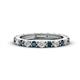 1 - Gracie 2.70 mm Round Blue and White Diamond Eternity Band 