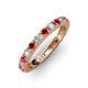 3 - Gracie 2.70 mm Round Ruby and Diamond Eternity Band 