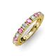 3 - Gracie 3.00 mm Round Pink Sapphire and Diamond Eternity Band 