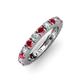 3 - Gracie 3.00 mm Round Ruby and Diamond Eternity Band 