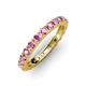 3 - Gracie 2.70 mm Round Pink Sapphire Eternity Band 