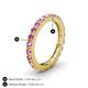 4 - Gracie 2.70 mm Round Pink Sapphire Eternity Band 