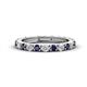 1 - Gracie 2.70 mm Round Blue Sapphire and Lab Grown Diamond Eternity Band 