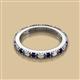 2 - Gracie 2.70 mm Round Blue Sapphire and Lab Grown Diamond Eternity Band 