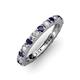 3 - Gracie 2.70 mm Round Blue Sapphire and Lab Grown Diamond Eternity Band 