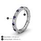 4 - Gracie 2.70 mm Round Blue Sapphire and Lab Grown Diamond Eternity Band 