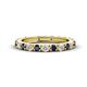 1 - Gracie 2.70 mm Round Blue Sapphire and Lab Grown Diamond Eternity Band 