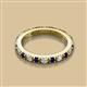 2 - Gracie 2.70 mm Round Blue Sapphire and Lab Grown Diamond Eternity Band 