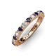 3 - Gracie 2.70 mm Round Blue Sapphire and Lab Grown Diamond Eternity Band 