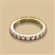 2 - Gracie 2.70 mm Round Pink Sapphire and Lab Grown Diamond Eternity Band 