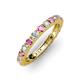 3 - Gracie 2.70 mm Round Pink Sapphire and Lab Grown Diamond Eternity Band 