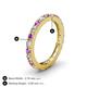 4 - Gracie 2.70 mm Round Amethyst and Lab Grown Diamond Eternity Band 
