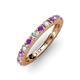 3 - Gracie 2.70 mm Round Amethyst and Lab Grown Diamond Eternity Band 